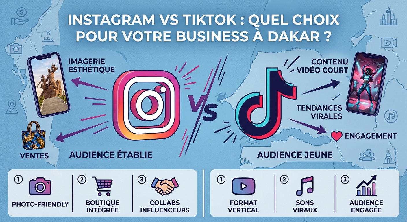 Instagram vs TikTok Dakar
